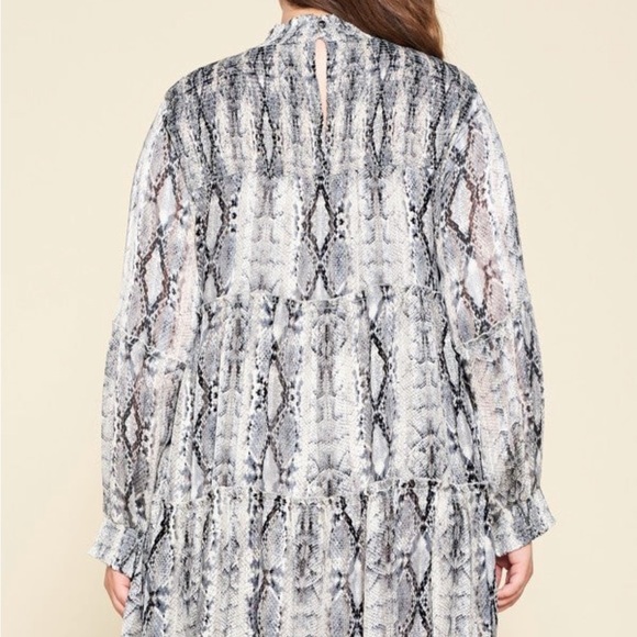 NWT by Oddy- python dress w/ gold tinsel, baby doll style with lining,reg & Plus - Picture 5 of 11